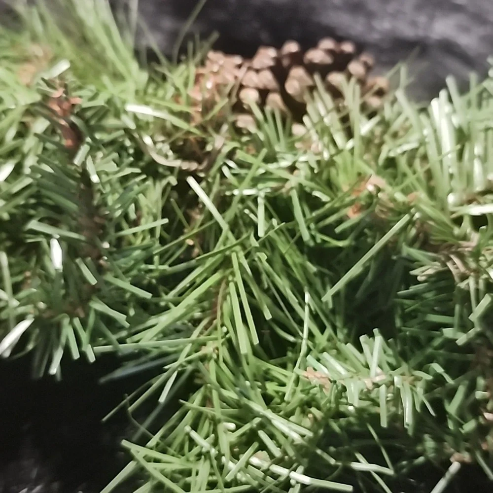 Festive Green Pinecone Holiday Garland. 1 SWAG 1 ROUNDED DECORATIVE.